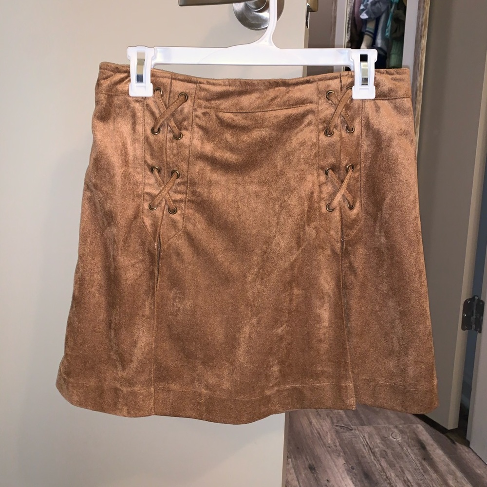 Suede skirt